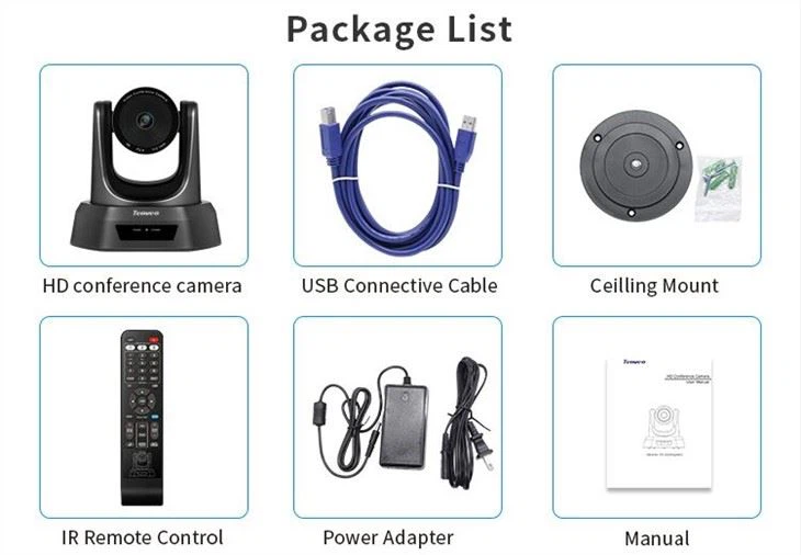 HD1080P Video Conferencing Camera USB Plug and Play IR Remote Control for Church, Education and Business